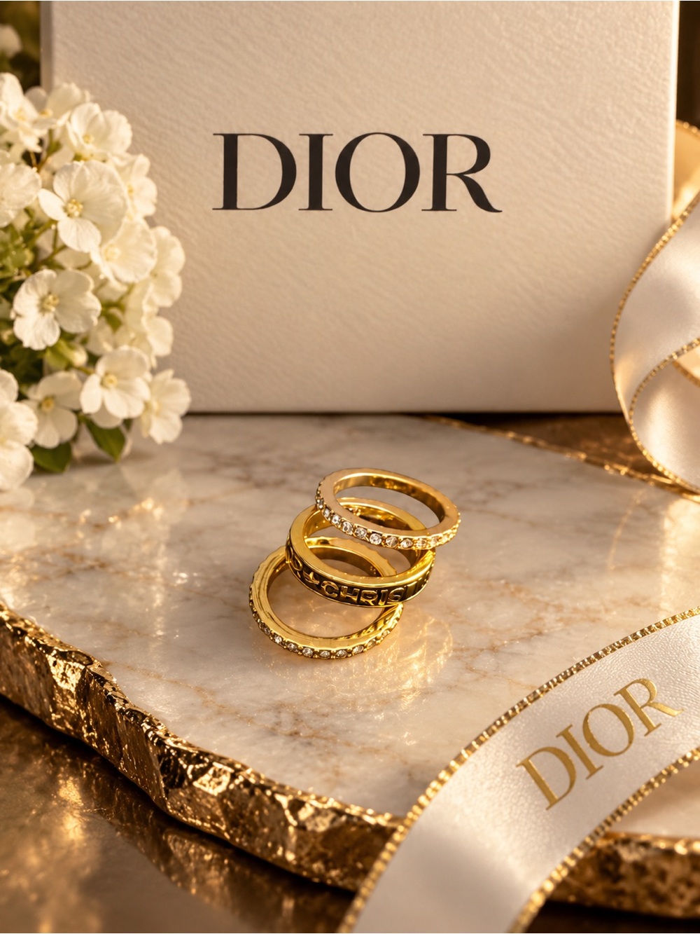Dior Stacking Rings size 7